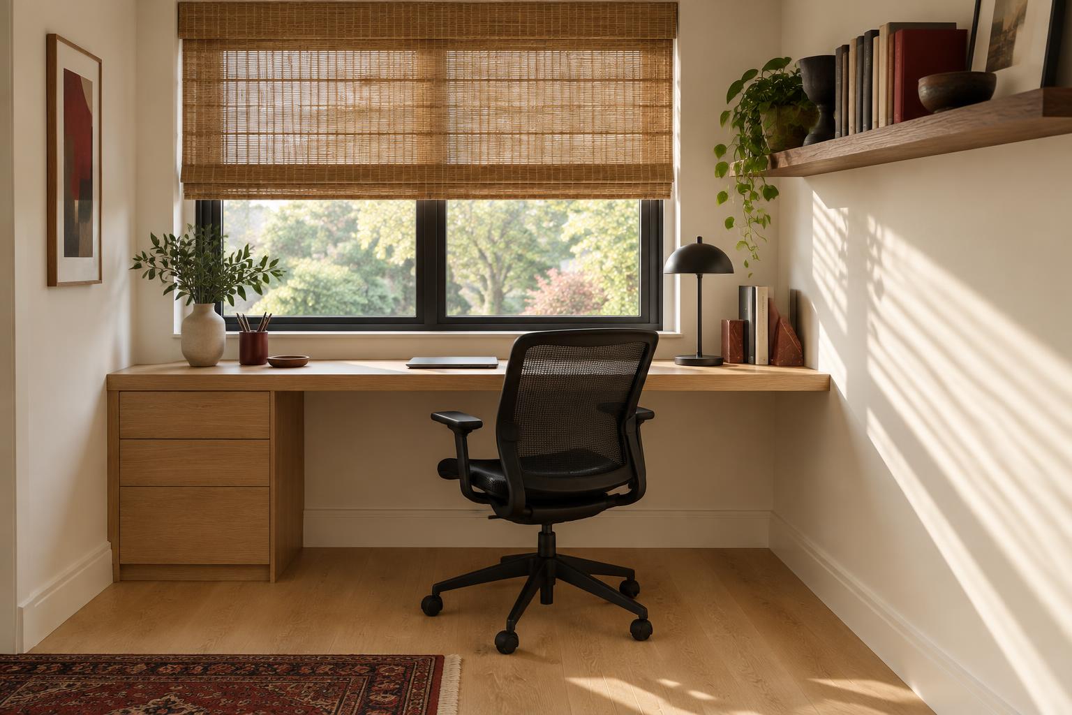 Woven Woods in the Office Nook